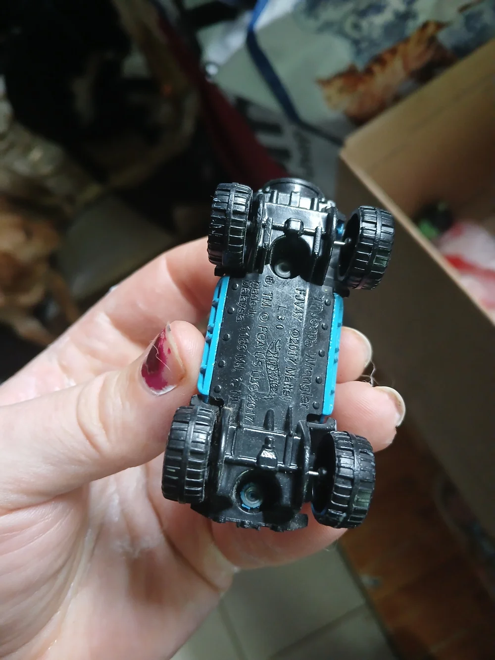 1:64 scale Hot Wheels '17 Jeep Wrangler from the 2017 series